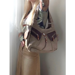 y2k beige shoulde bag