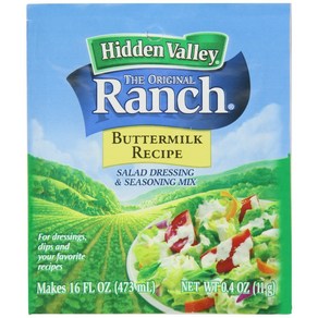 Oiginal Ranch - Buttemilk Recipe - Salad Dessin Oiginal Ranch - 버터밀크 레시피 - 샐러드 드레싱 & 조미료 믹스 - 16, 11g, 5개