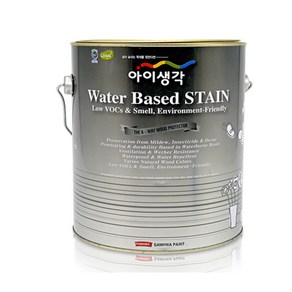 삼화페인트 아이생각 친환경 수성스테인 4L, 가을하늘색, 1개