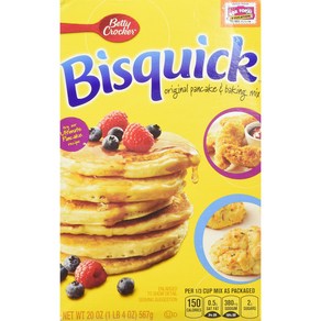 Betty Cocke Bisquick Oiginal Pancake & Baking Mix 20 oz. 베티 크로커 비스퀵 오리지널 팬케이크 & 베이킹 믹스 20온스, 1개