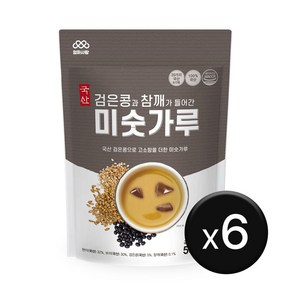 엄마사랑 검은콩 참깨 미숫가루 500g x 6개