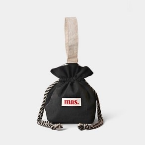 마스마룰즈 에코백 미니 Solid string bag _ Black 천가방 파우치