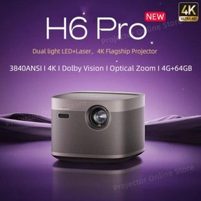 XGIMI H6 프로 LED + 레이저 3840ANSI 프로젝터 홈 시어터 돌비 비전 3D 스크린리스 TV 스마트 비머 4G, 01 H6 po 4k_01 CHINA