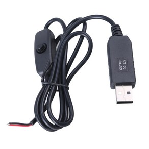 스위치가 있는 USB 전원 공급 케이블 2핀 USB2.0 수컷 플러그 와이어 커넥터 케이블