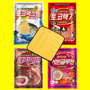 다사가 토코 싹쓰리텐2 토코텍7 딸기어분 토코맥스3 어분글루텐 세트 [낚시수건증정], 1세트, 001.싹2+낚시수건, 1.4kg