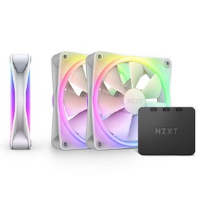 NZXT F120 RGB DUO TRIPLE PACK & RGB Contolle [White] PC 케이스 팬 3기 RF-D12TF-W1 FN1831, 트리플 팩