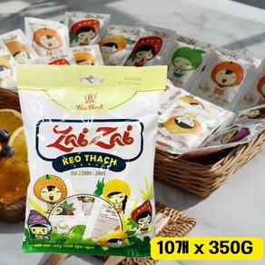 베트남 젤리 ZaiZai 과일믹스 짧은 젤리 350g, 10개