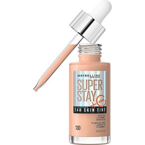 Maybelline 슈퍼 스테이 최대 24시간 스킨 틴트 래디언트 라이트-미디엄 커버리지 파운데이션 비타민 C 함유 메이크업 374 1개입 178560, 130