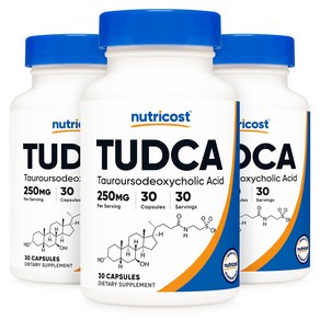 뉴트리코스트 투드카 Tudca 250mg 캡슐 30회분, 30정, 3개