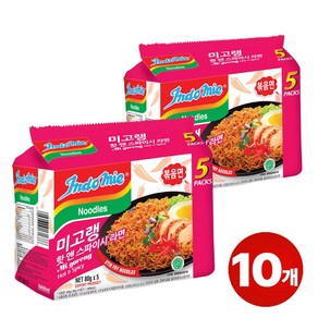 [수입인증정품] 미고랭 라면 핫앤스파이시 볶음면 80g, 10개