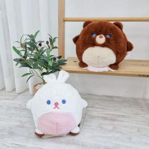 베어 래빗 곰 토끼 양면 반전 인형 30cm, 1개