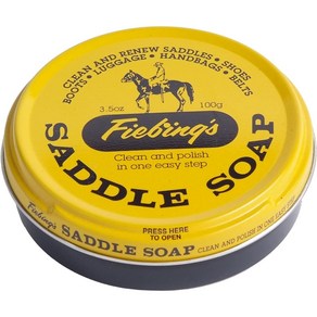 Fiebing's Saddle Soap 3.5oz - Yellow - Clean Polish and Maintain Saddles Shoes Luggage Handbags, 1개