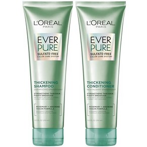 L'Oeal Pais Thickening Sulfate Fee Shampoo and 로레알 파리 씨크닝 설페이트 프리 샴푸 및 컨디셔너 얇고 연약한 모발을 두껍게 + 강화, 1개