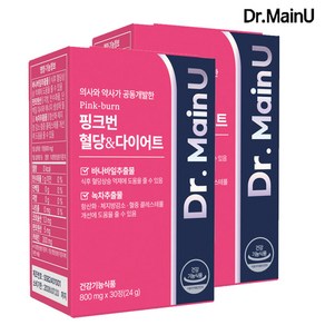 닥터메인유 핑크번 혈당 다이어트 바나바잎 카테킨 식후 혈당 상승 억제 체지방 감소, 2개, 30정