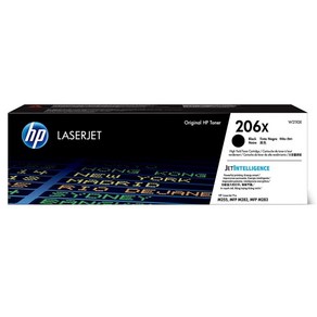 HP NO 206X W2112X 토너 M255 M282 M283, 1개, 검정