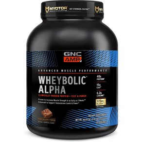 GNC AMP 지엔씨 웨이볼릭 알파 프로틴 파우더 테스토스테론+파워서포트, 1개, 1.322kg