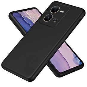 Vivo V25E 러거 아머 고무 케이스 액체 실리콘 소프트 라이닝 0.2mm, 01 Fo Vivo V25E, 01 Black, 1개