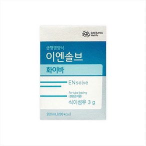 대상웰라이프 이엔솔브 화이바 200ml 환자영양식 식사대용 경관식, 30개