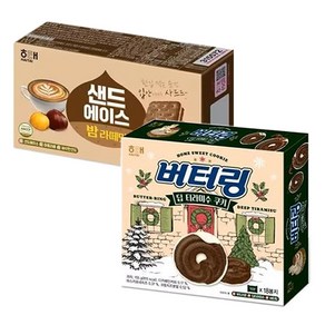 해태 버터링 딥 티라미수 쿠키+샌드에이스 밤라떼맛