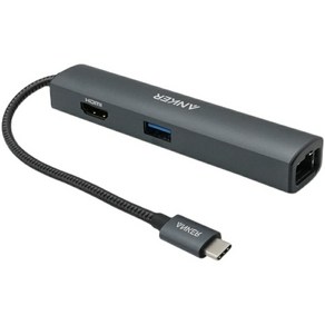 앤커 5in1 4K HDMI 어댑터 이더넷 멀티 허브, 블랙, 1개