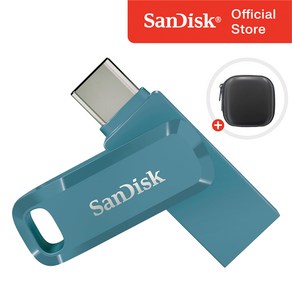 샌디스크 USB 메모리 울트라 듀얼 고 C타입 SDDDC3 나바지오 베이 블루 / USB 보관 케이스, 512GB, 1개