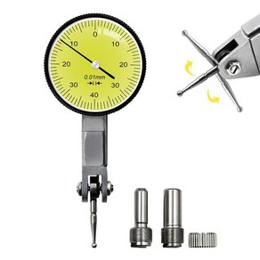 레버 다이얼 표시기 계량기 시간 유형 다이얼 게이지 시계 표시기 정밀 비교기 측정 도구 0 8mm, 1개