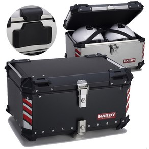 알루미늄 탑박스 하디 HARDY 65L 80L 등받이쿠션 포함, HARDY블랙