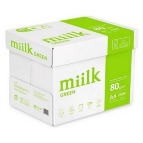 miilk 그린 복사용지 80g, A4 2500장, 5000매