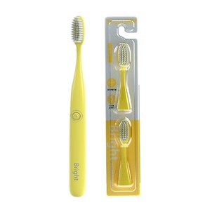 브라이트(bright toothbrush) 음파전동칫솔 칫솔/교체헤드(2개) 패키지