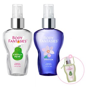 [키링랜덤증정] 바디판타지 프렌치페어+프리지아 바디스프레이 50ml, 2개, 50g