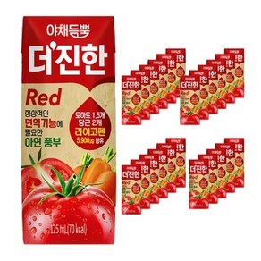 롯데칠성음료 야채듬뿍 더진한 레드12개 +퍼플12개 주스, 24개, 125ml