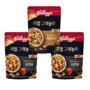 리얼 그래놀라 오리지널 400g x 2개 + 크런치 오트 400g x 1개