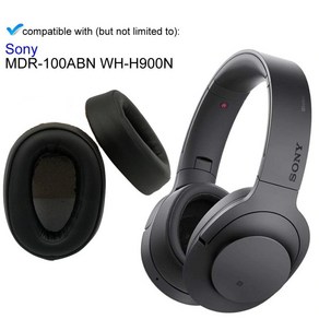 국내배송 소니 MDR-100ABN WH-H900N 이어패드 이어 쿠션 커버 패드 가죽 헤드폰 헤드셋 교체 스펀지 교체용 호환 캡