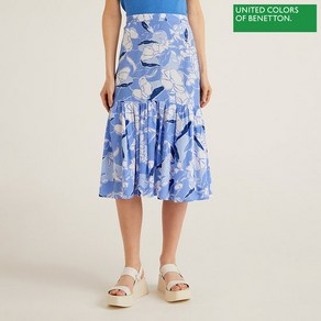 베네통 Endless seaside printed skirt 2S_41B0D000D_79Q