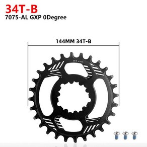 PROWHEEL MTB GXP 자전거 Cankset 고정 기어 크랭크 28T 30T 32T 34T 36T 38T 체인 링 Chainwhee fo sam gx xx1 X, 04 MPX12 B 34T(0), 1개