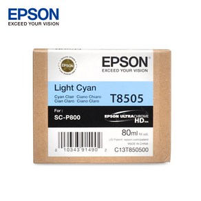 엡손 Epson SC-P800 정품 잉크 T8505 밝은청록 80ml