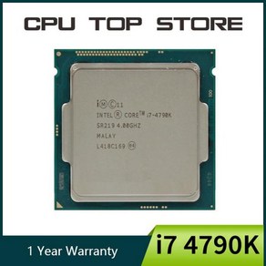 CPU 교체 호환 인텔 코어 i7 4790K 프로세서 40GHz 쿼드 8MB 캐시 HD 그래픽 4600 TDP 88W 데스크탑 LGA 1150, 2.CPU, 1개