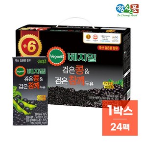 정식품 베지밀 검은콩&검은참깨 (190ml x 24팩), 단품, 190ml