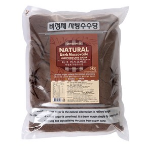 에코씨드 다크머스코바도 비정제 사탕수수당, 5kg, 1개