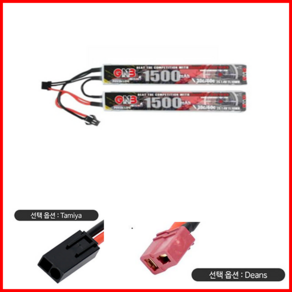 Lipo 배터리 7.4V 1500MAH 2S1P 30C/60C 미니타미야 / 딘스, 1개