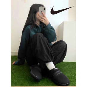 [정품] 나이키 여성 슬리퍼 사무실 쿠션 푹신 버로우 플리스
