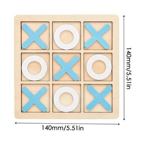 체스 보드 게임 부모자녀 틱택토 실내 야외 여행 캠핑 인터랙티브, 1개, 1.Blue