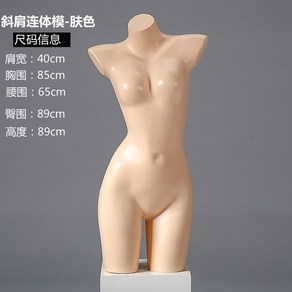 속옷 마네킹 스탠드 부분 상반신 하반신 하프 허벅지 팬티 전시 남녀 란제리 브라 진열 피팅 촬영, 비스듬한 숄더 상하반신(스킨)