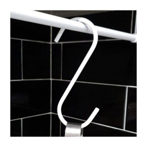 S자 스틸 고리 화이트 12cm, 본상품선택W96F634, 1개