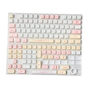 PBT Keycaps 131 키 키트 CHERRY MX 스위치용 내구성 기계식 키보드, 13.78x5.91x1.38인치, PBT 플라스틱, 여러 가지 빛깔의