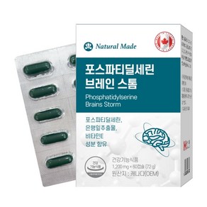네츄럴메이드 포스파티딜세린 브레인 스톰 60캡슐, 3개, 72g