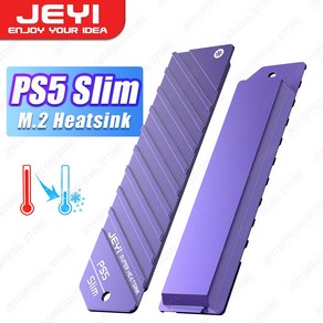 JEYI PS5 슬림 SSD 방열판 M.2 SSD 쿨러 및 PlayStation 5 슬림 NVMe 확장용 케이스 2-in-1