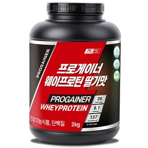 프로게이너 웨이프로틴 딸기맛 2kg 유청단백질 WHEY 프로틴 단백질쉐이크 식약처등록 건강기능식품, 1개