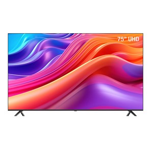 75인치 4K 울트라HD DLED TV 2023신제품 대기업 A급패널 에너지1등급 베젤리스 티비 방문설치, 스탠드형