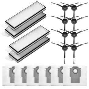 로보락 S8 Max V Ulta 더스트백 필터 브러쉬 먼지봉투 호환 부품, 1세트, 소모품